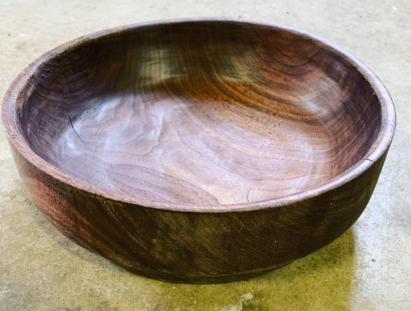 handcrafted wooden bowl closeup