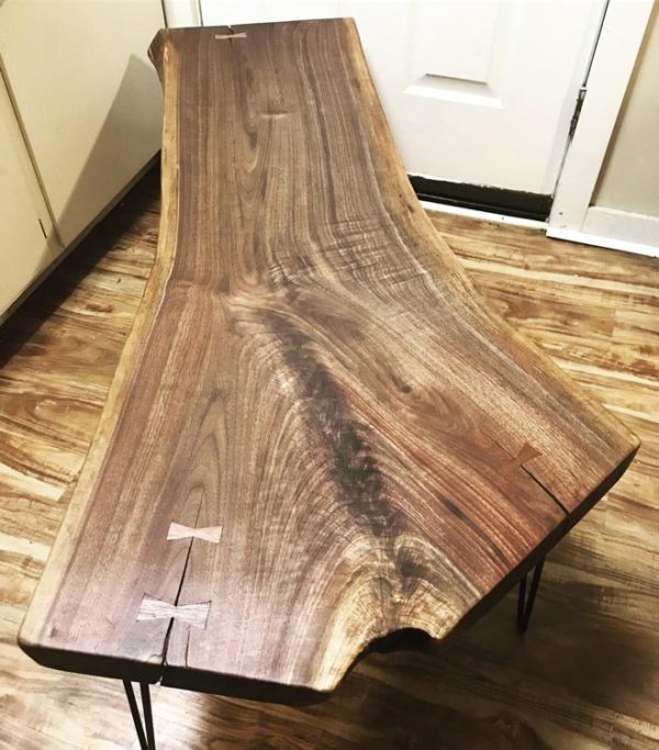 unique handcrafted wooden table